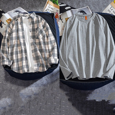 Camisa a Cuadros Hombre Manga Larga Primavera Otoño - Image 3