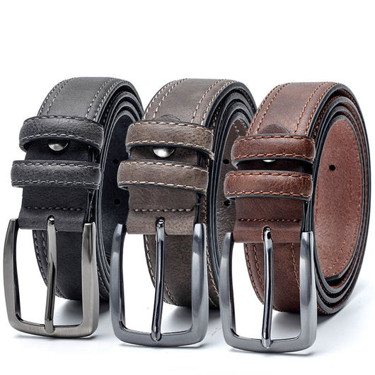 Cinturón de Cuero Vintage para Hombre - Diseño Clásico Luxury con Hebilla Premium - Image 4