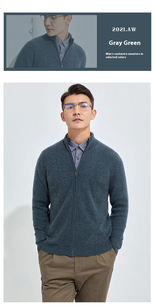 Cardigan de Cashmere Puro Grueso con Cierre - Elegancia Casual - Image 21