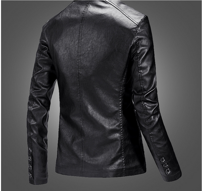Blazer de Cuero Slim Fit Primavera para Hombre - Image 12