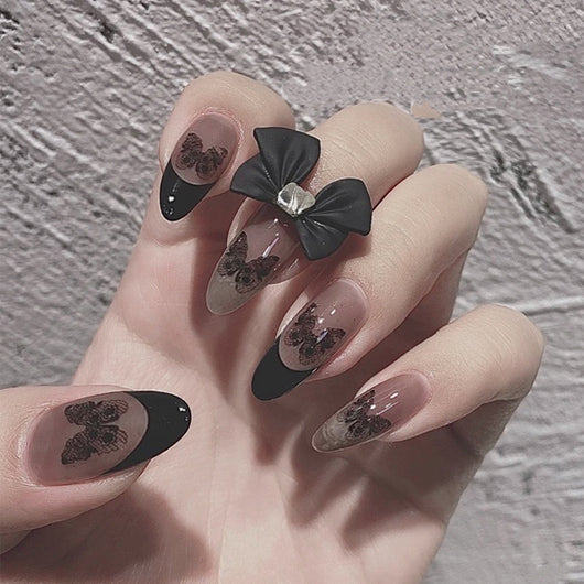 Protector de Té Negro Transparente con Mariposa Desmontable