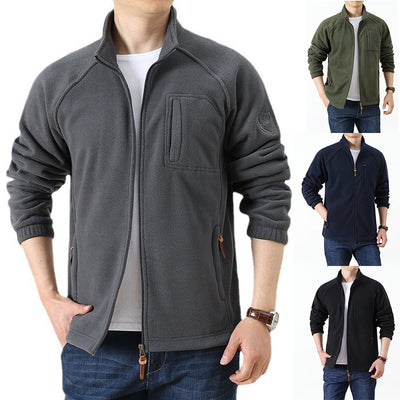 Chaqueta de Forro Polar con Cuello Alto para Hombre