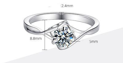 Anillo de Moissanita 0.5 Quilates Elegante y Minimalista - Image 6