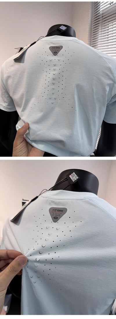 Playera Deportiva Manga Corta Perforada Secado Rápido para Hombre - Image 21