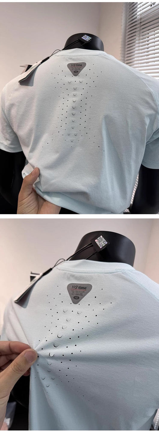 Playera Deportiva Manga Corta Perforada Secado Rápido para Hombre - Image 21