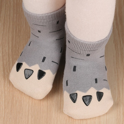 Calcetines Infantiles Terry con Bloques de Color y Diseño de Patitas - Image 2