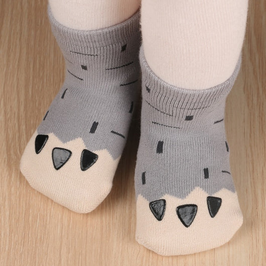Calcetines Infantiles Terry con Bloques de Color y Diseño de Patitas - Image 2