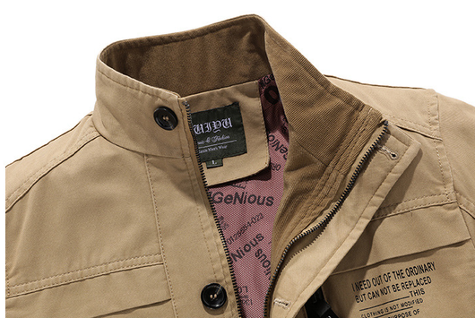 Chaqueta Cortaviento de Algodón Lavado para Hombre - Casual y Versátil - Image 18