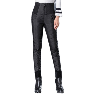 Pantalón Acolchado Cintura Alta para Mujer - Abrigo Térmico de Algodón - Image 4