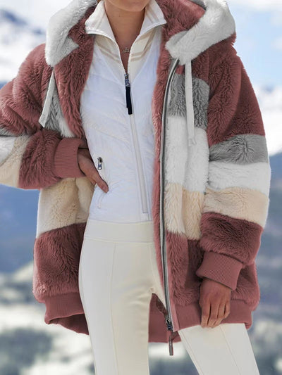 Chaqueta Hoodie Suave Oversize Multicolor para Mujer - Image 13