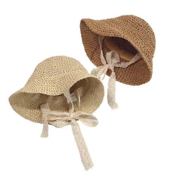 Sombrero Visera con Encaje - Protección Solar Elegante