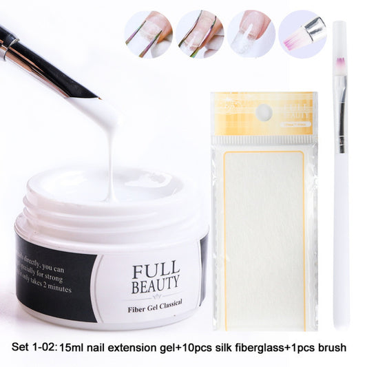 Kit de Extensiones de Uñas con Fotocurado Rápido