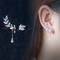 Aretes Asimétricos de Plata 925 Estilo Coreano para Mujer