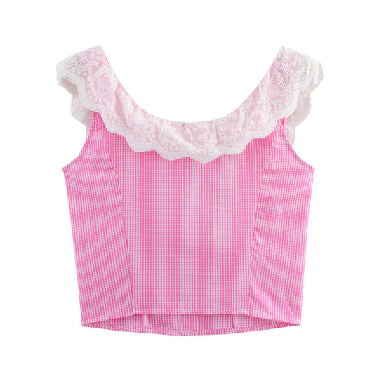 Top Encaje Estilo Americano con Tirantes Ajustables - Image 3
