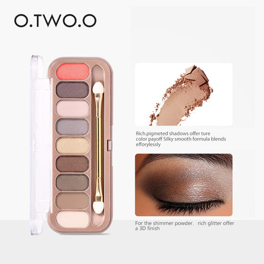 Paleta de Sombras Iridiscentes Rose Gold 9 Colores - Mate, Resistente y Larga Duración - Image 4