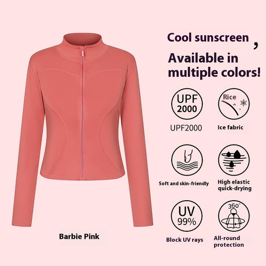 Chaqueta Deportiva para Yoga Mujer Manga Larga Protección Solar Ropa Outdoor - Image 11