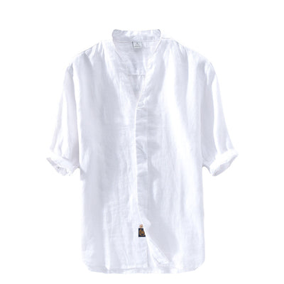 Cardigan de Lino Casual para Hombre - Colores Sólidos - Image 6