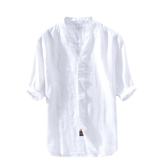 Cardigan de Lino Casual para Hombre - Colores Sólidos - Image 6