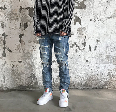 Jeans Rotos Negro Estilo Street para Hombre - Image 9