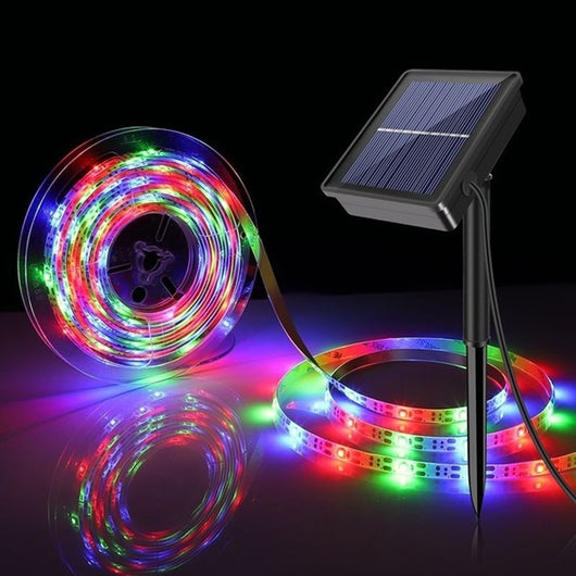 Tira de Luces Solares LED para Decoración Navideña