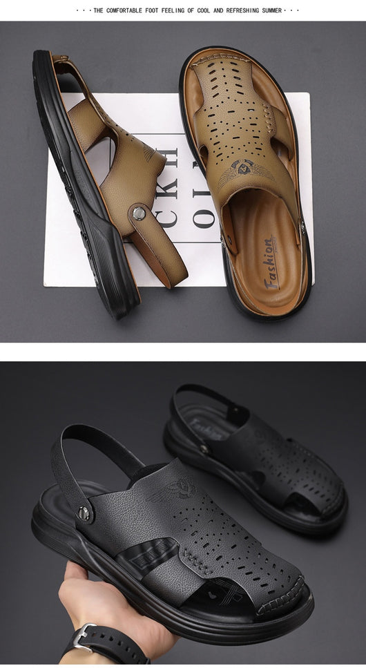 Sandalias de Cuero Genuino - Comodidad Total para Conducir y Actividades Exteriores - Image 12
