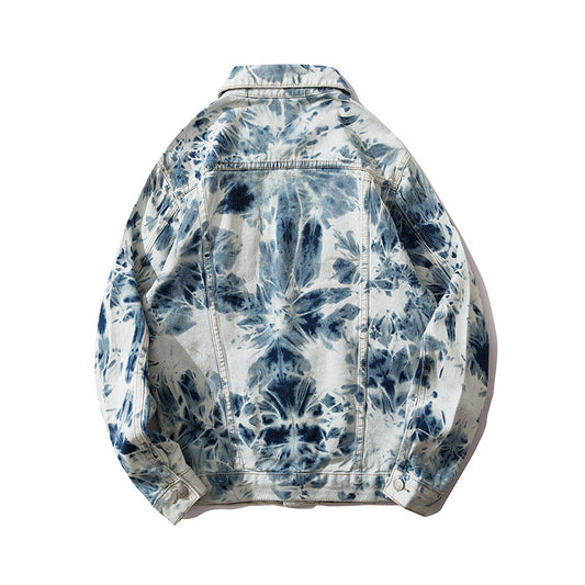 Chaqueta de Mezclilla Tie-Dye Estilo Nacional - Image 2