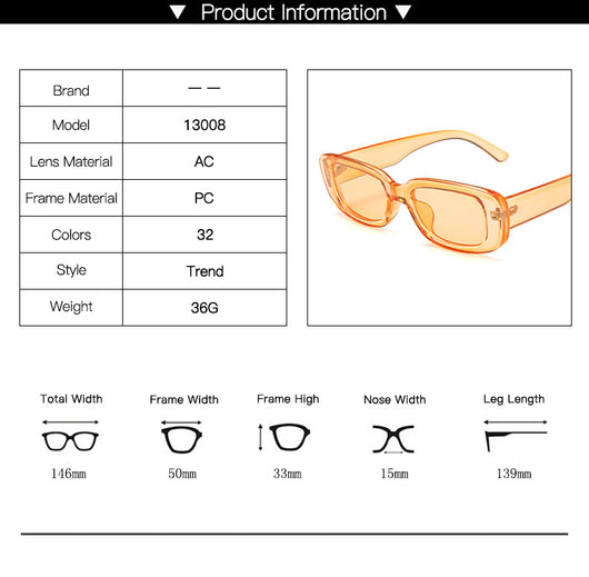Gafas de Sol Cuadradas Efecto Gelatina - Colores Vibrantes - Image 18