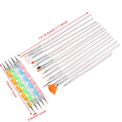 Set de 20 Brochas de Maquillaje Profesional con Acabado Diamante - Image 10
