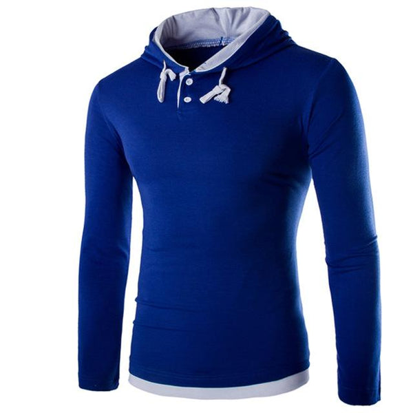 Sudadera Deportiva con Capucha y Costuras Decorativas para Hombre