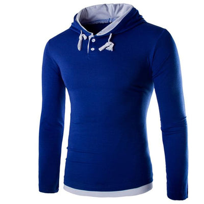 Sudadera Deportiva con Capucha y Costuras Decorativas para Hombre