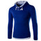 Sudadera Deportiva con Capucha y Costuras Decorativas para Hombre
