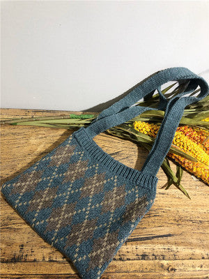 Bolsa de Lana Tipo Cartera con Diseño Cuadros - Image 11