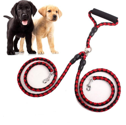 Correa Doble para Pasear Perros - Sistema 1+2 con Collar Integrado