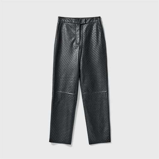 Pantalones Rectos de Ante Premium con Diseño en Relieve - Image 13