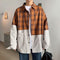 Camisa de Cuadros Japonesa con Costuras Artesanales para Hombre