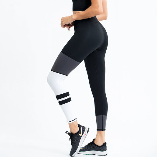 Pantalones deportivos de rayas en bloques de color para mujer - Image 2