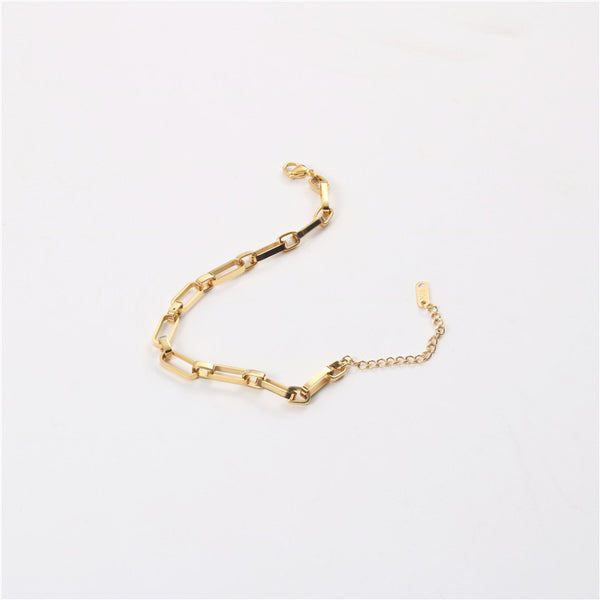 Pulsera de Cadena Gruesa Hueca - Diseño Minimalista y Atrevido