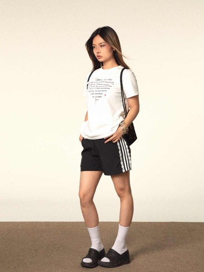 Shorts Deportivos de Cintura Elástica Pierna Ancha Encaje - Image 11