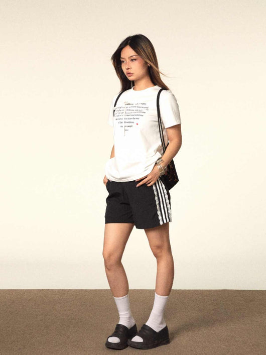 Shorts Deportivos de Cintura Elástica Pierna Ancha Encaje - Image 11