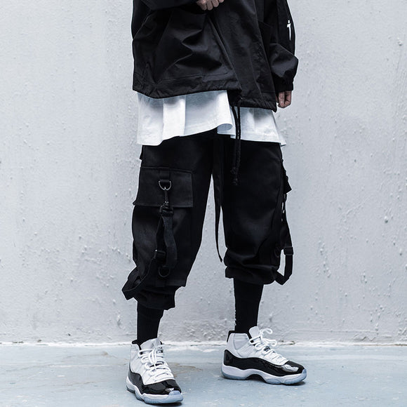 Pantalones Overol Hip Hop Guochao Hombre - Corte Suelto y Moderno