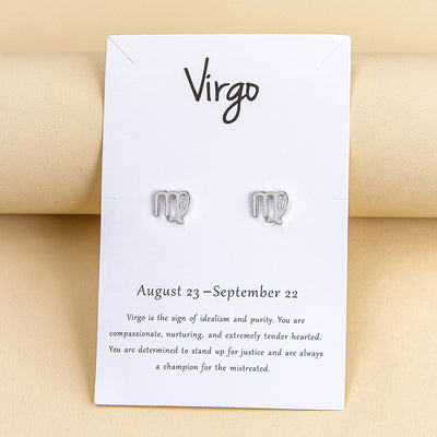 Aretes de los Doce Signos del Zodiaco en Oro y Plata - Image 35
