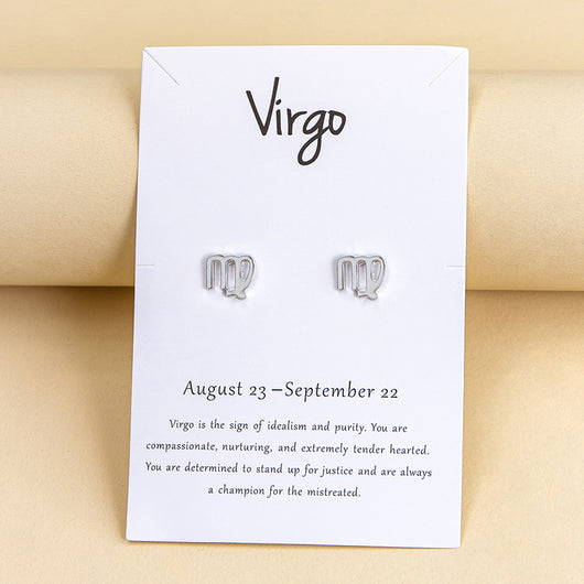 Aretes de los Doce Signos del Zodiaco en Oro y Plata - Image 35