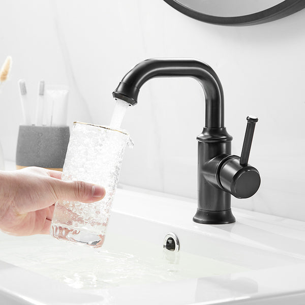 Grifo de Baño Giratorio en Cobre Antiguo