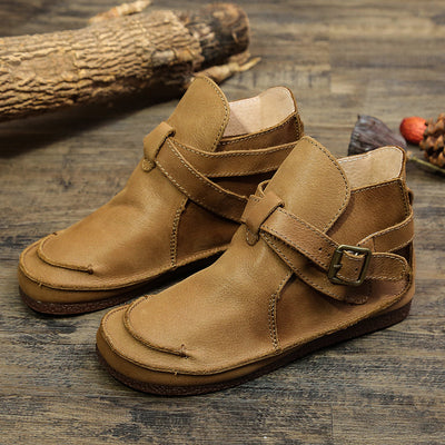 Botas Martin de Cuero Literario Retro para Mujer - Image 3
