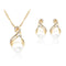 Conjunto de Collar y Aretes de Perlas - Joyería de Novia para Eventos y Fotografía