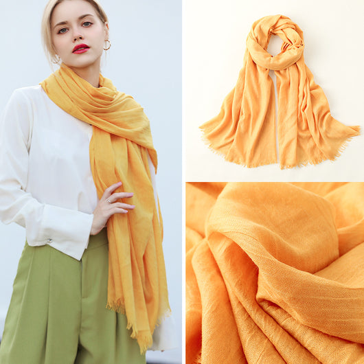 Pañuelo Artístico de Algodón y Lino - Colores Sólidos Elegantes - Image 48