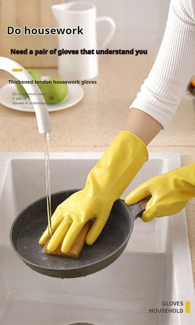 Guantes de Látex Reforzados para Lavar Platos y Trabajo - Image 12