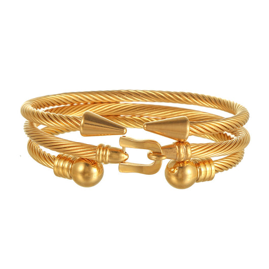 Pulsera de Acero Titanio Estilo Punk con Diseño Romano - Image 40