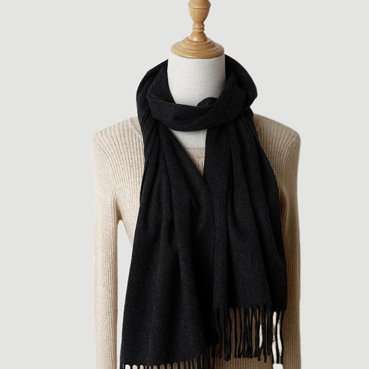 Bufanda de Cachemira Pura Colores Sólidos para Otoño e Invierno - Image 30