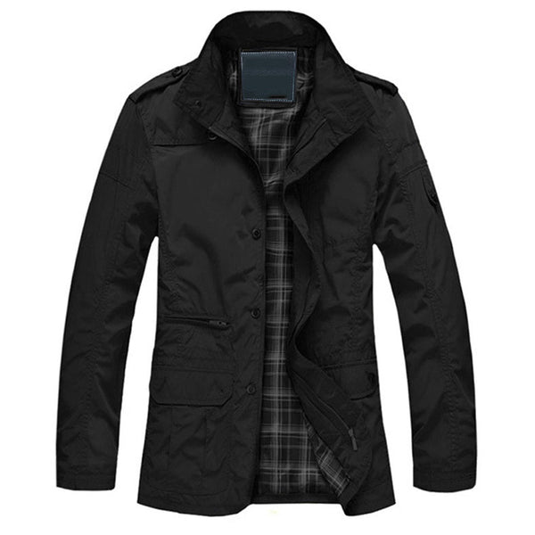 Blazer Ejecutivo Talla Grande con Cuello Alzado - Casual Profesional